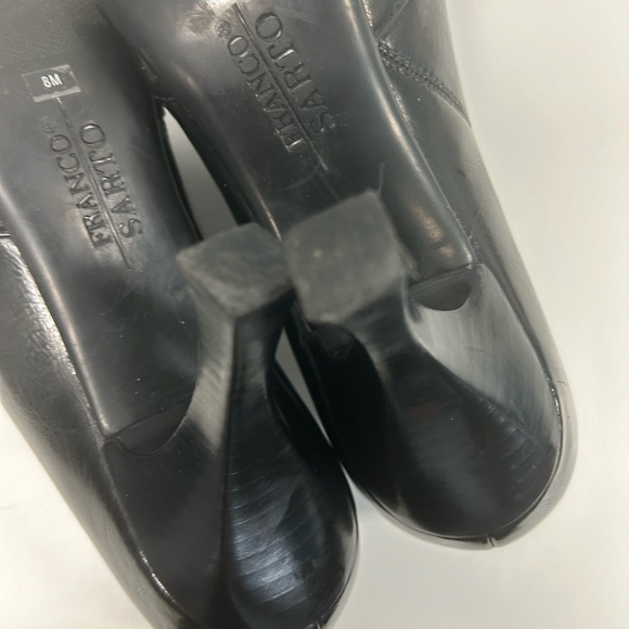 Franco Sarto Ladonna Black-Petrol Str Napa , size 8M, leather pump heels - Picture 7 of 10